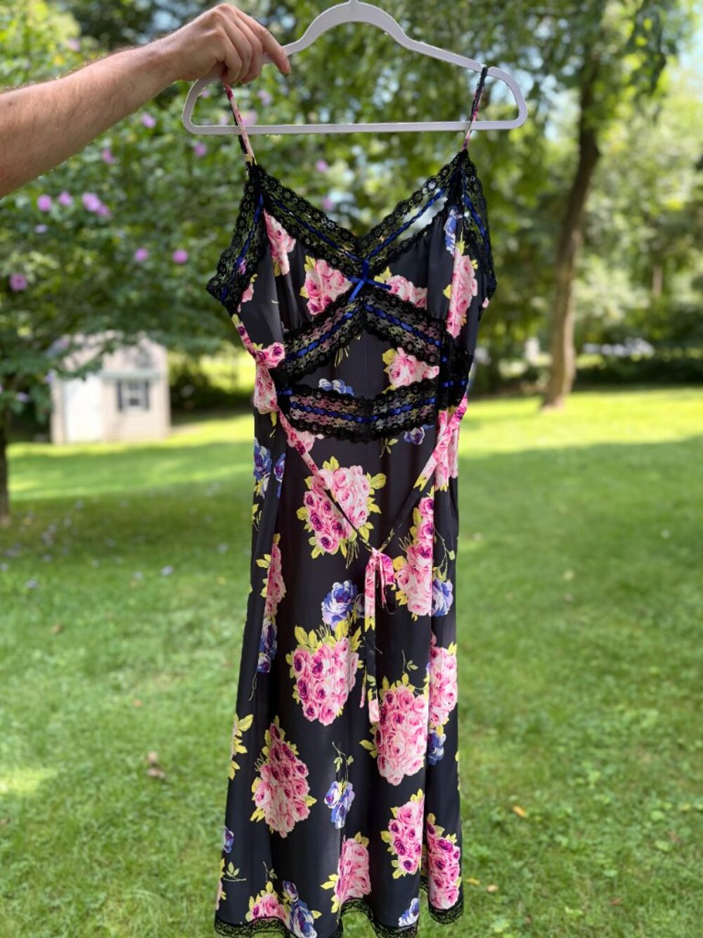 Betsey Johnson "Hollywood" Floral Lace Slip Dress